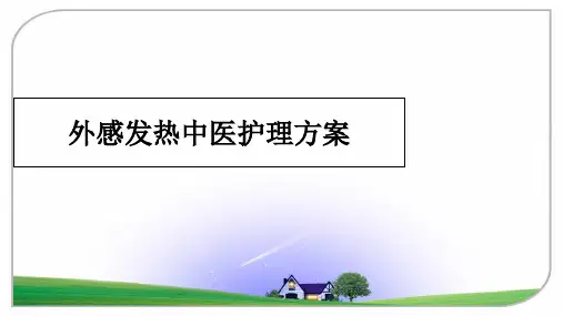 [整理]外感发热中医护理方案课件ppt