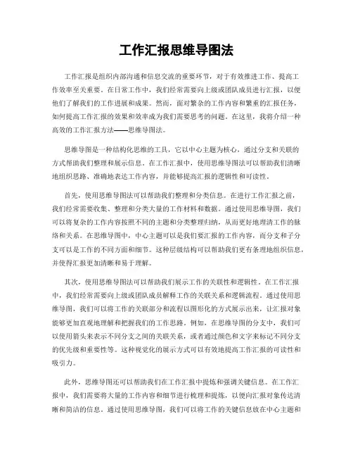 工作汇报思维导图法