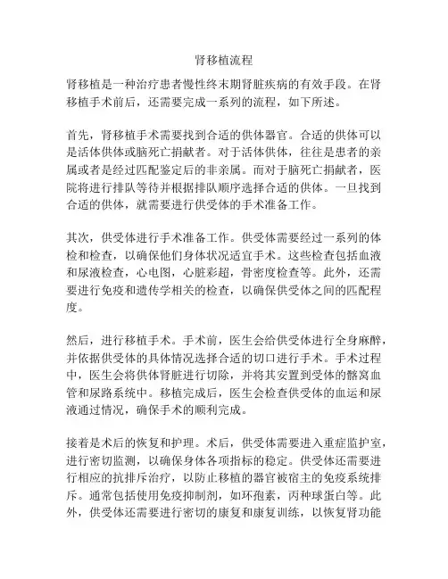 肾移植流程
