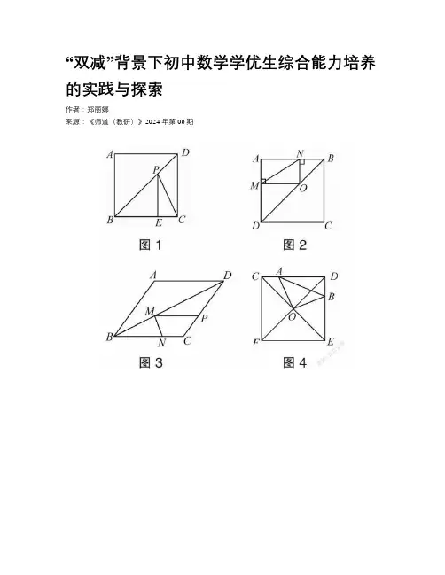 “双减”背景下初中数学学优生综合能力培养的实践与探索