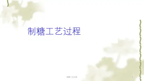 制糖工艺过程ppt课件