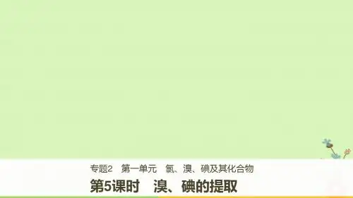 高中化学专题2从海水中获得的化学物质第一单元氯、溴