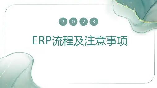 erp流程及注意事项