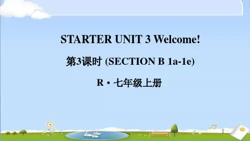 新人教版七年级上册英语课件 Starter Unit 3第3课时(Section B 1a-1e)