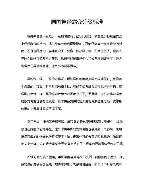 周围神经病变分级标准