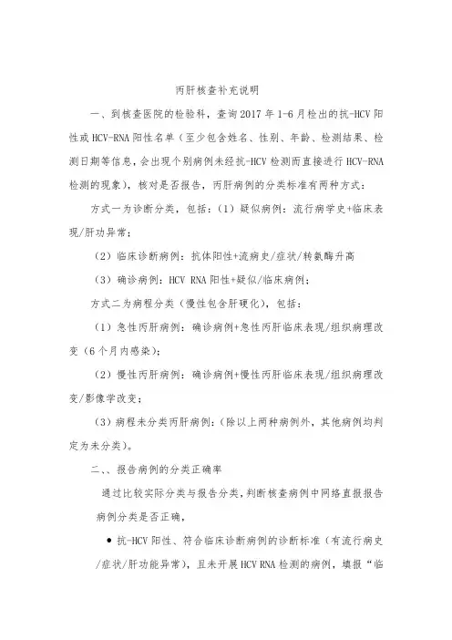 丙肝诊断依据