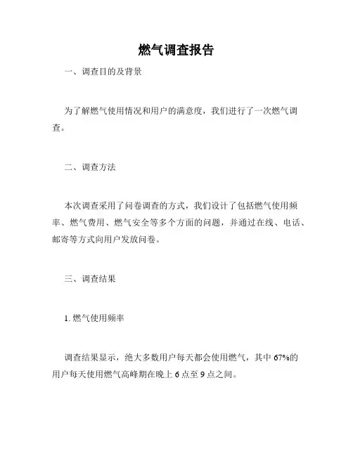 燃气调查报告