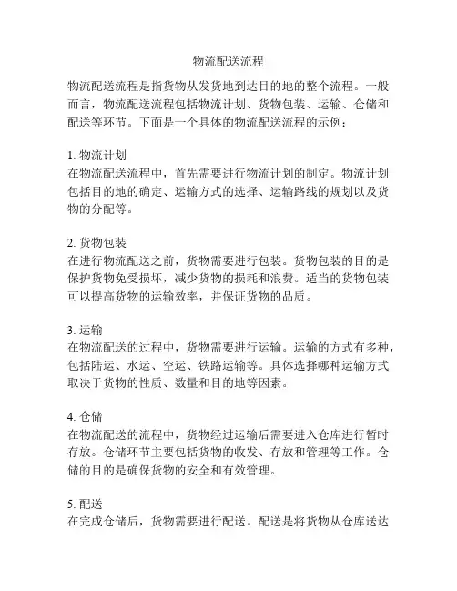 物流配送流程
