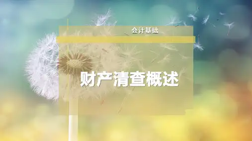 财产清查概述