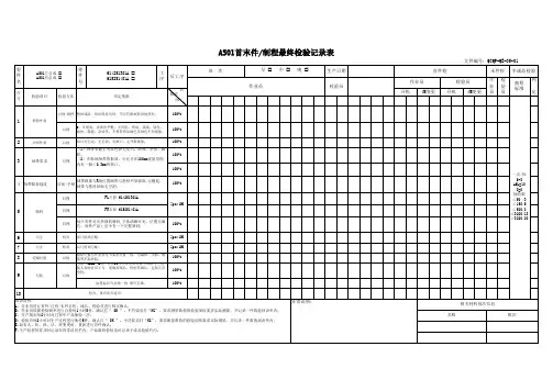 制程检验记录表模板