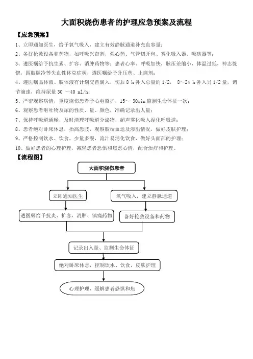 大面积烧伤患者的护理应急预案及流程