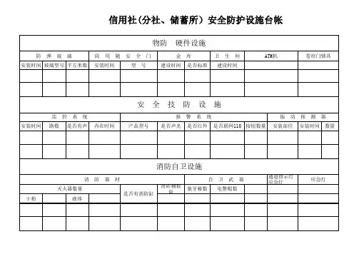 安全防护设施台账
