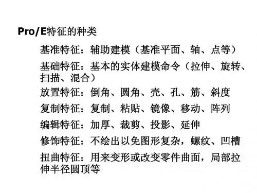 第4章  proe 零件基本造型的方法