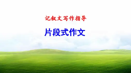 初中作文指导课件：片段式作文写作指导