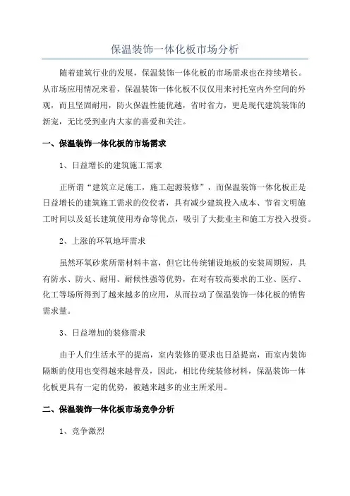 保温装饰一体化板市场分析