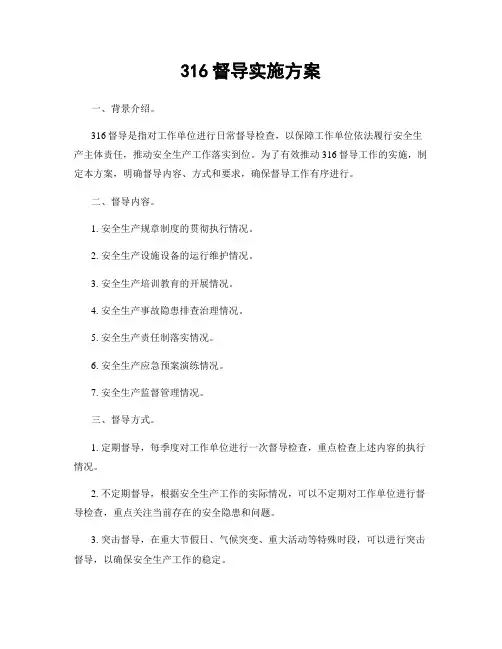 316督导实施方案