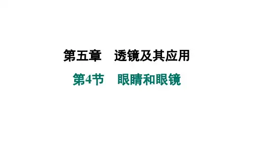 5.4眼睛和眼镜课件人教版物理八年级上册