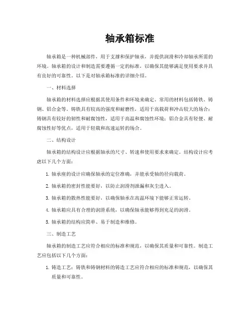 轴承箱标准