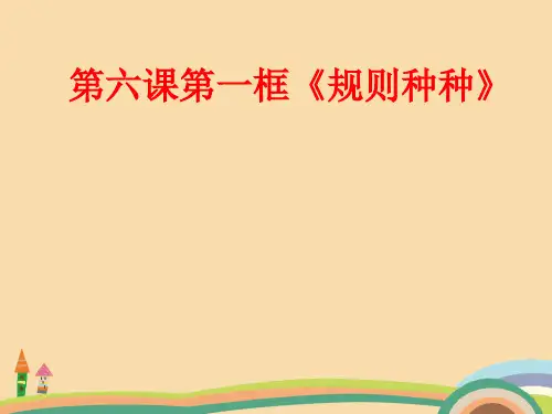 七年级政治规则种种PPT教学课件