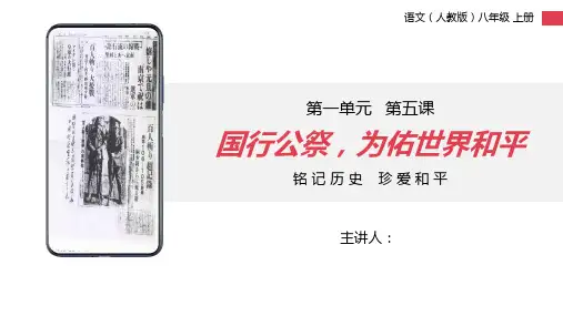 国行公祭,为佑世界和平教案pptx