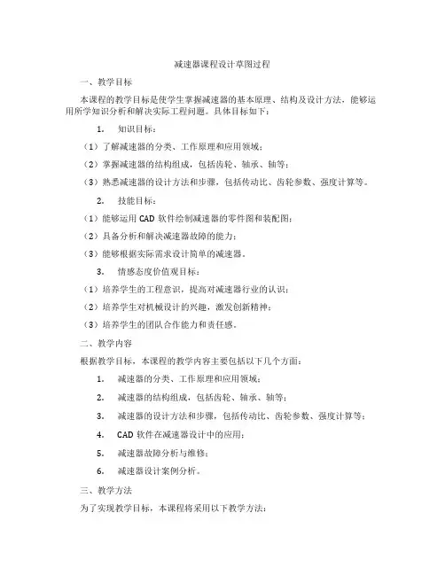 减速器课程设计草图过程