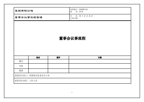 集团有限公司董事会议事流程