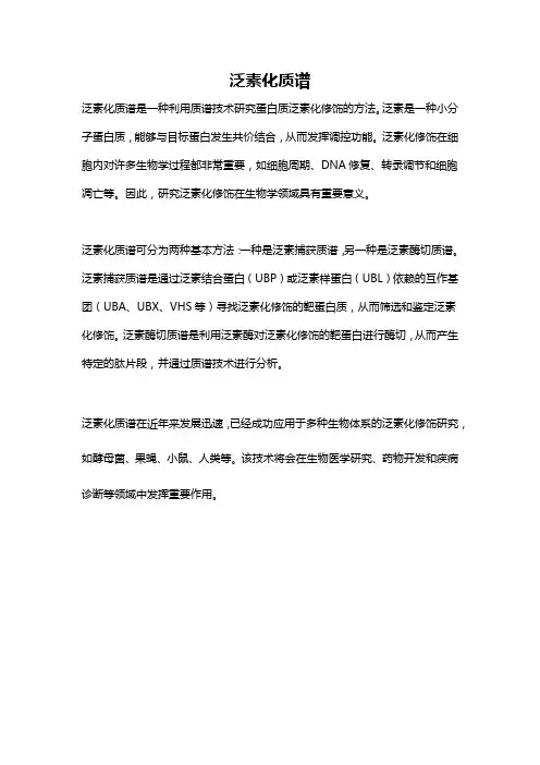 泛素化质谱