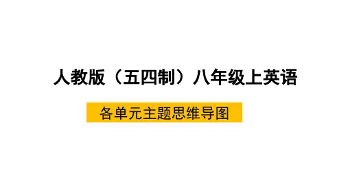 人教版(五四制)八年级上英语主题思维导图