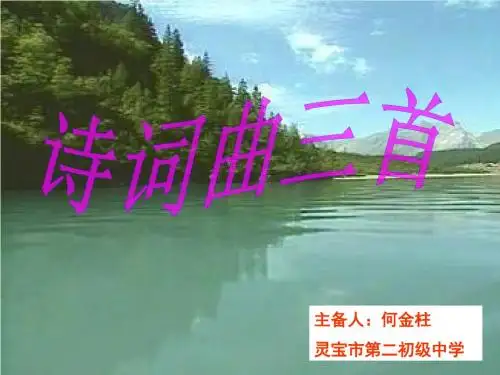 九年级语文下册诗词曲三首