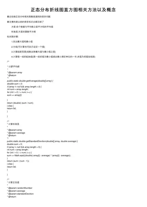 正态分布折线图直方图相关方法以及概念