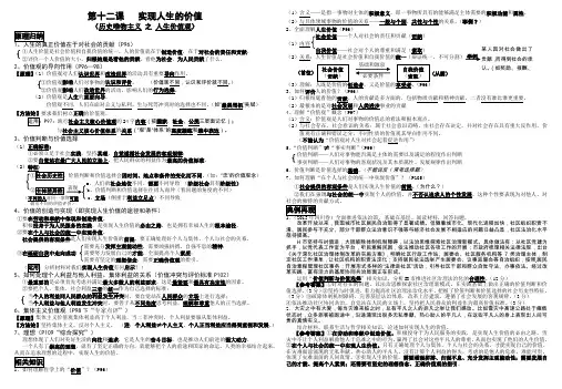 哲学第十二课复习提纲