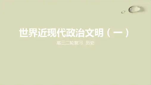 世界近现代政治史专题一ppt优质课件