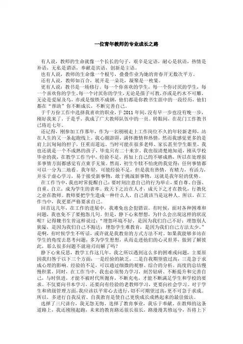 一位青年教师的专业成长之路