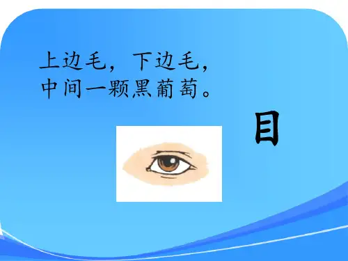 部编版一年级语文上册识字3口耳目
