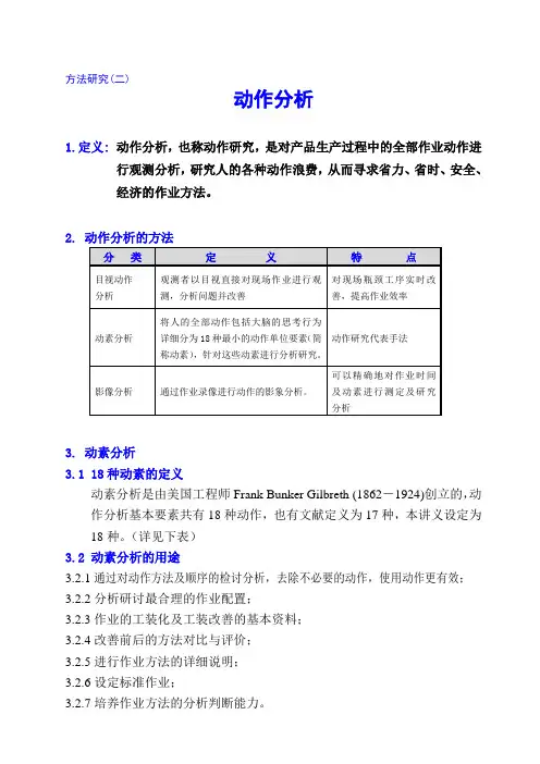 动作分析方法