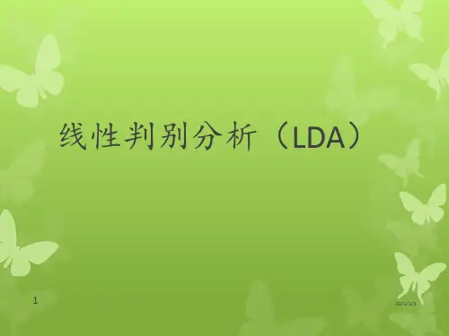 《线性判别分析LDA》PPT课件