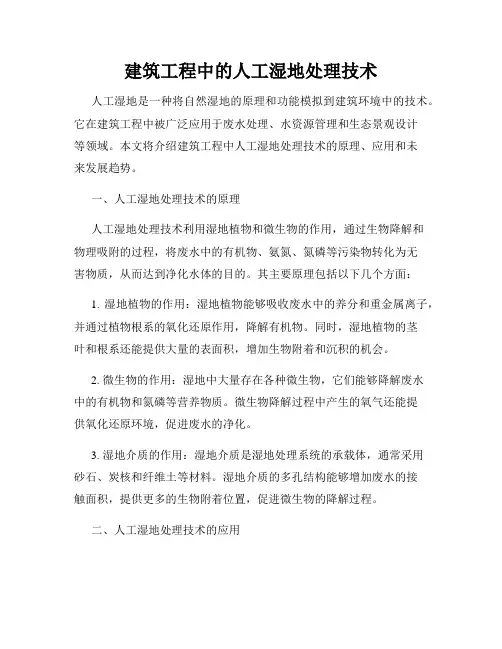 建筑工程中的人工湿地处理技术