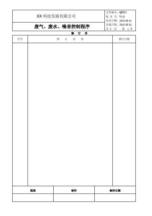 废气、废水、噪音控制程序