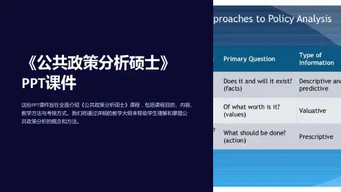 《公共政策分析硕士》课件