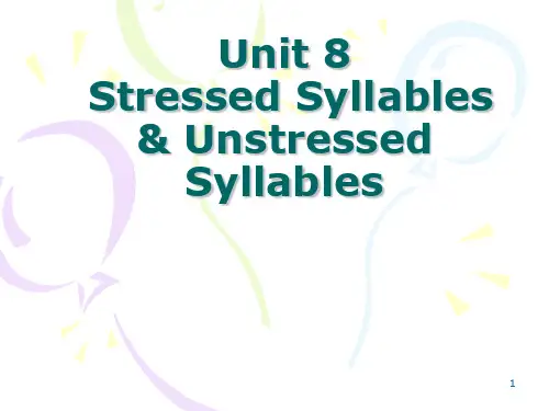 Unit-8-Word-Stressppt课件