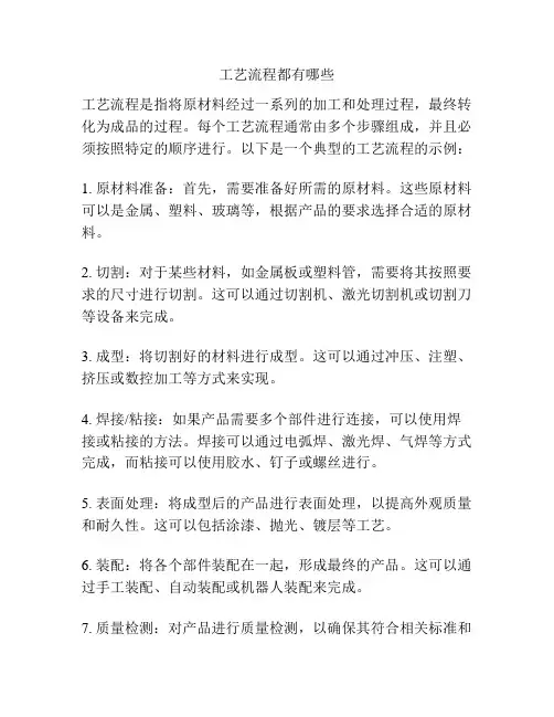 工艺流程都有哪些