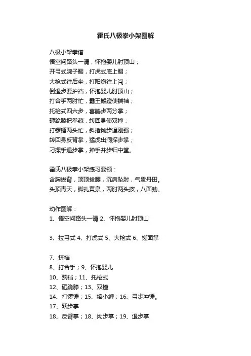 霍氏八极拳小架图解