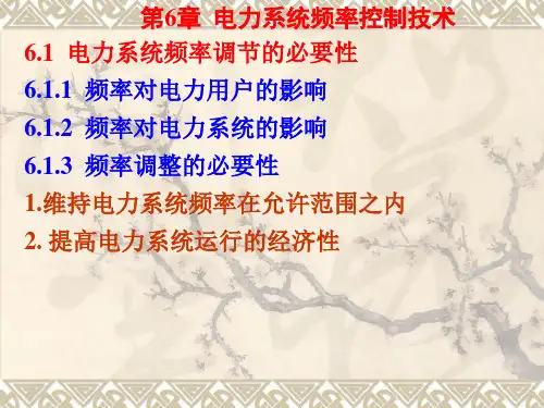 电力系统频率控制