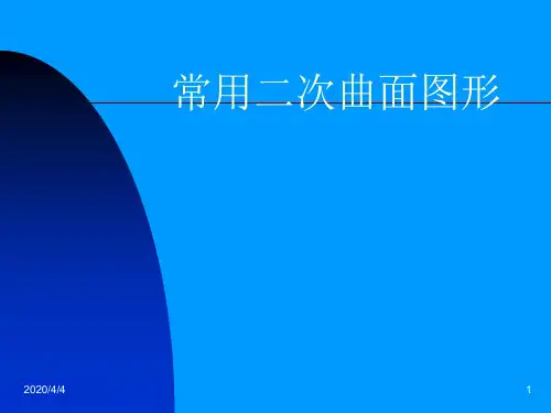 河海大学理学院《高等数学》常用二次曲面图形