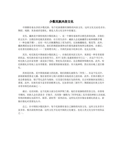 少数民族风俗文化