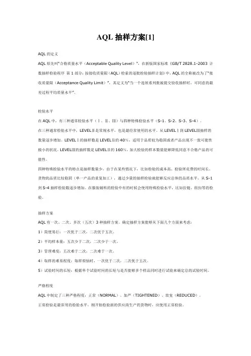 AQL抽样方案[1]