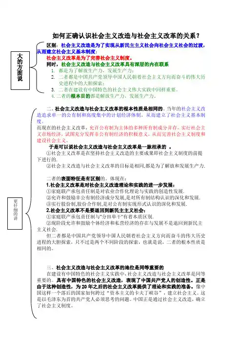26.如何正确认识社会主义改造与社会主义改革的关系？