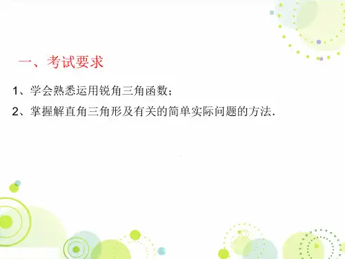 解直角三角形的应用回顾与复习