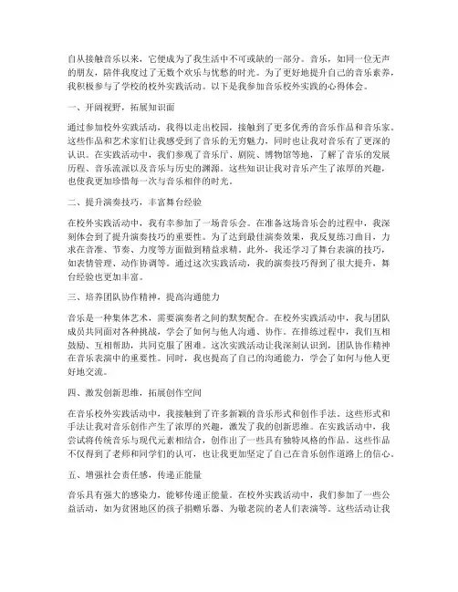 音乐校外实践心得