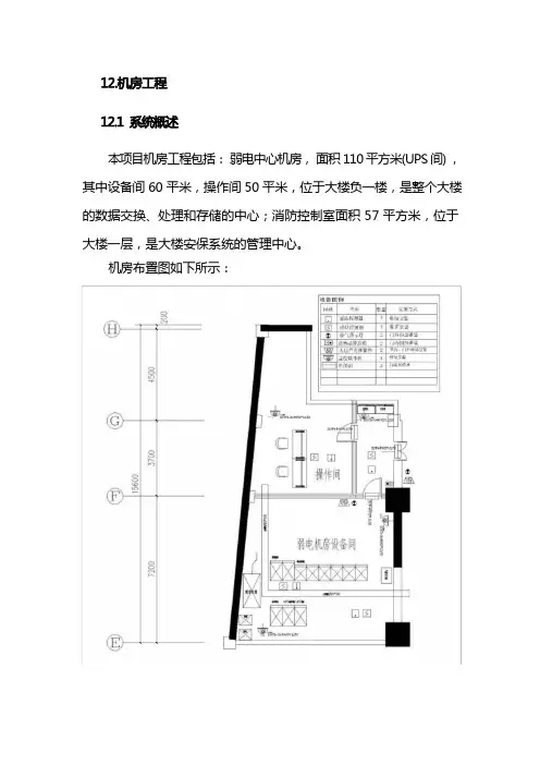机房工程技术要求